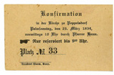 Viele kleine und große Erinnerungen an die Konfirmation: hier eine Platzkarte aus der Lutherkirche von 1934 (Foto: Archiv)